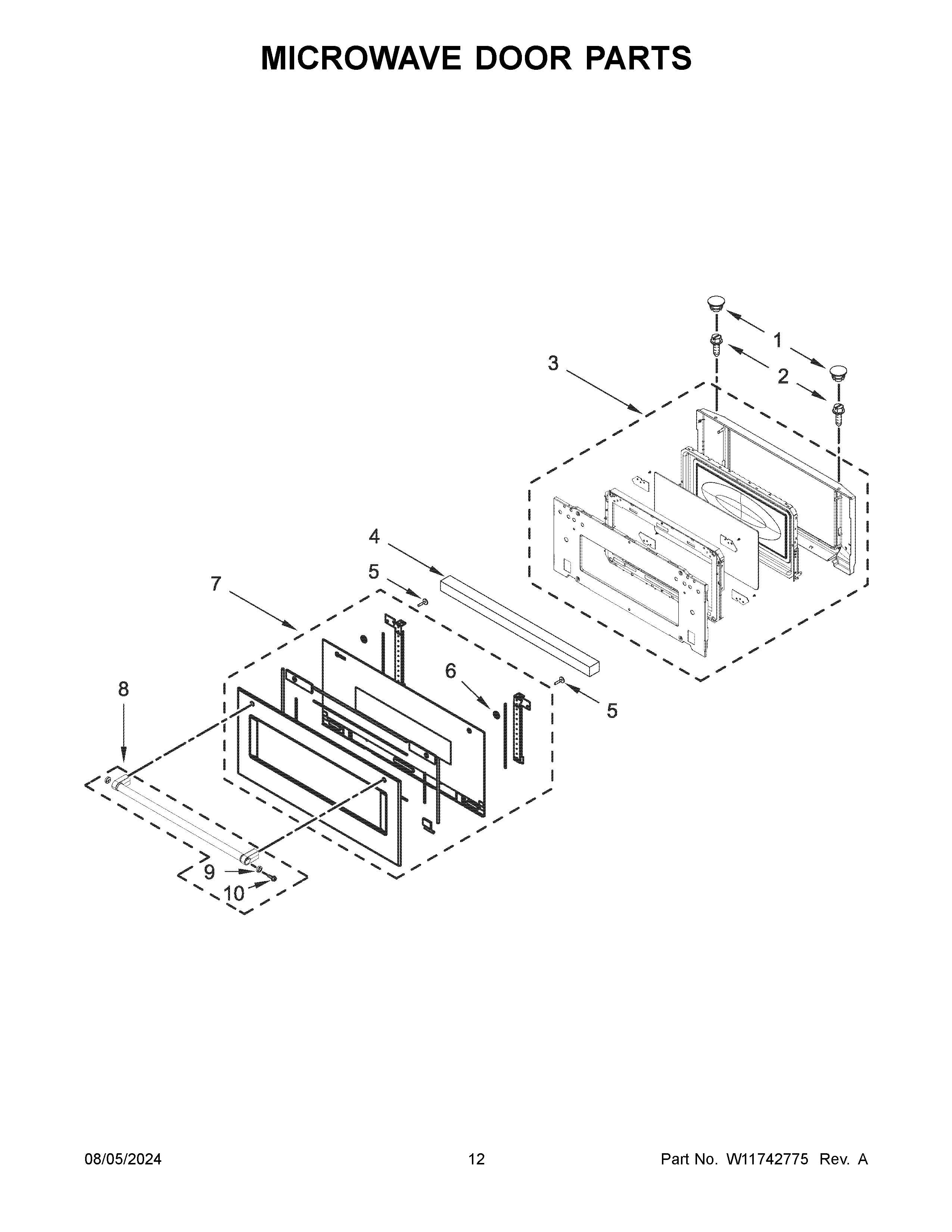 MICROWAVE DOOR PARTS