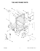 Tub and frame parts