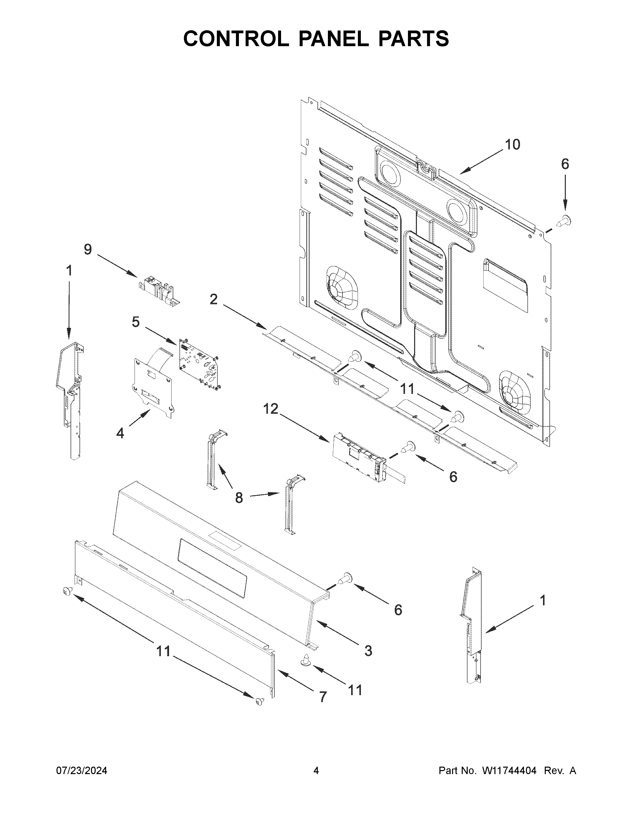 CONTROL PANEL PARTS