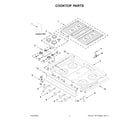 Whirlpool WFGS5030RW0 cooktop parts diagram