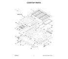 Whirlpool WFGS7530RZ0 cooktop parts diagram