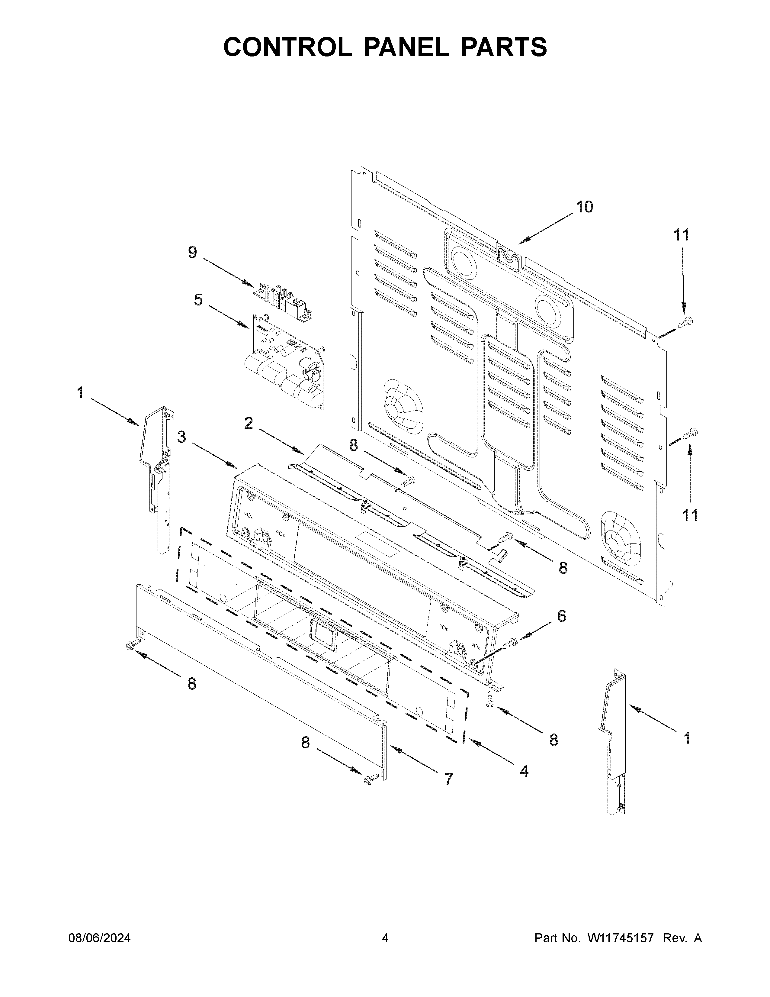 Control panel parts