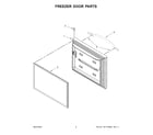 Whirlpool WRF560SMHW05 freezer door parts diagram