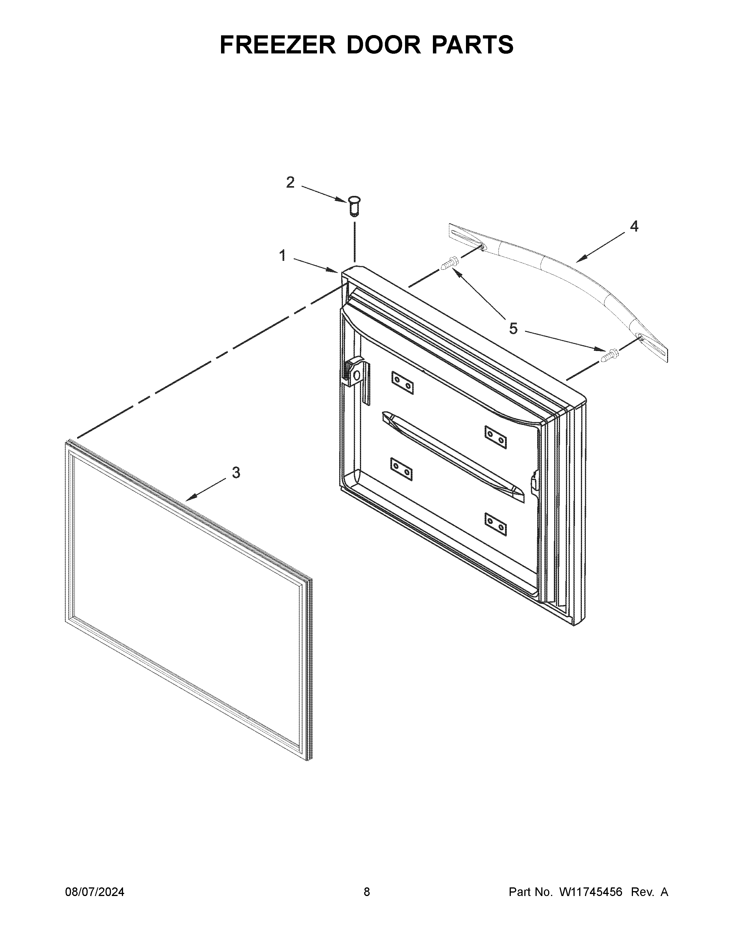 Freezer door parts