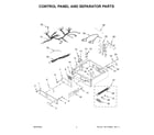 Whirlpool CESP2978JQ0 control panel and separator parts diagram