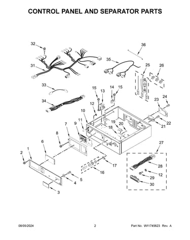 Control panel and separator parts