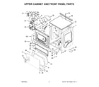 Whirlpool CESP2978JQ0 upper cabinet and front panel parts diagram