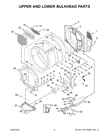 Upper and lower bulkhead parts