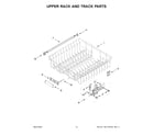 Maytag MDB9979SKZ3 upper rack and track parts diagram