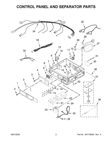 Control panel and separator parts