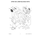 Whirlpool CGSP2958JQ0 upper and lower bulkhead parts diagram