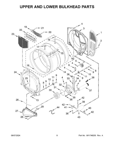 Upper and lower bulkhead parts