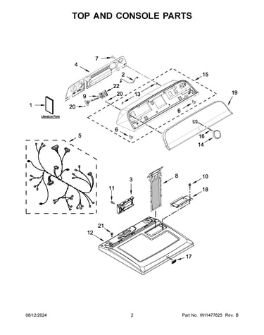 Top and console parts