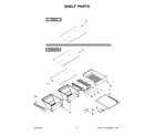 Whirlpool WRT318FZDB07 shelf parts diagram