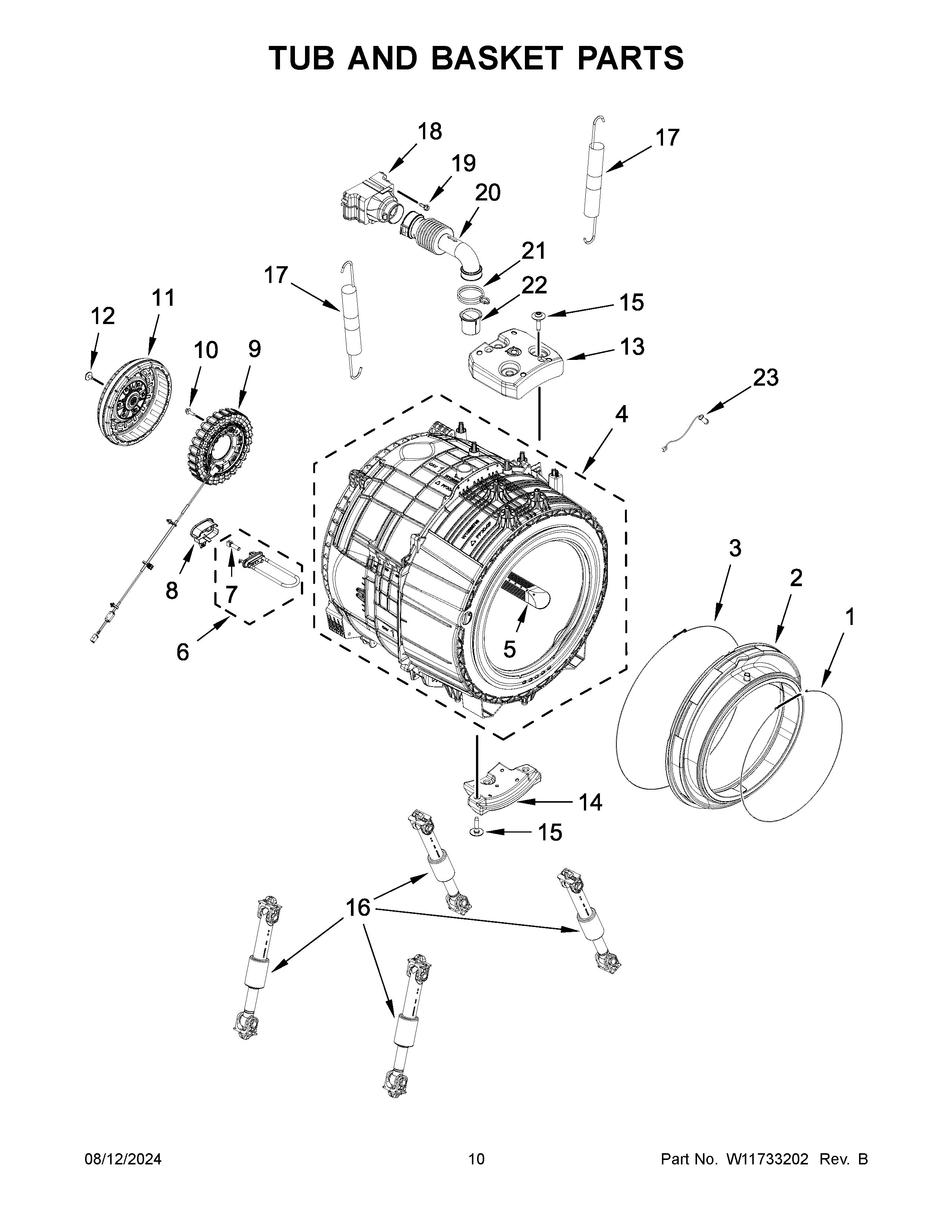 TUB AND BASKET PARTS