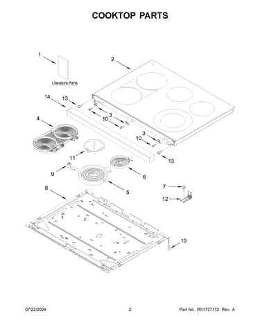 Cooktop parts