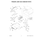 Whirlpool WRF540CWHV10 freezer liner and icemaker parts diagram