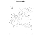 Whirlpool YWEE515S0LW3 cooktop parts diagram