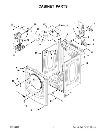 Cabinet parts