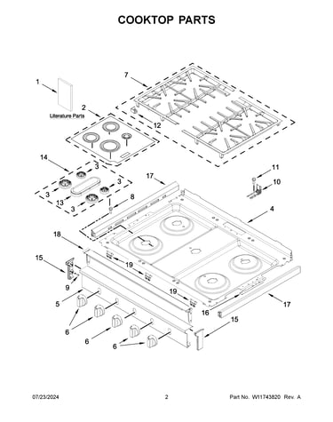 Cooktop parts
