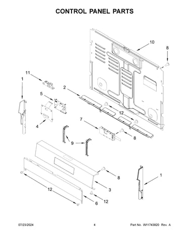 Control panel parts