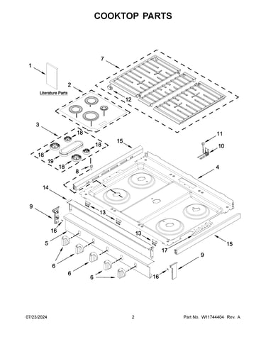 Cooktop parts