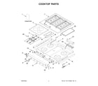 Whirlpool WFGS7530RW0 cooktop parts diagram