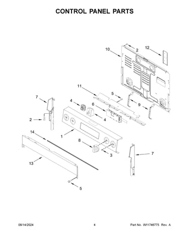 Control panel parts