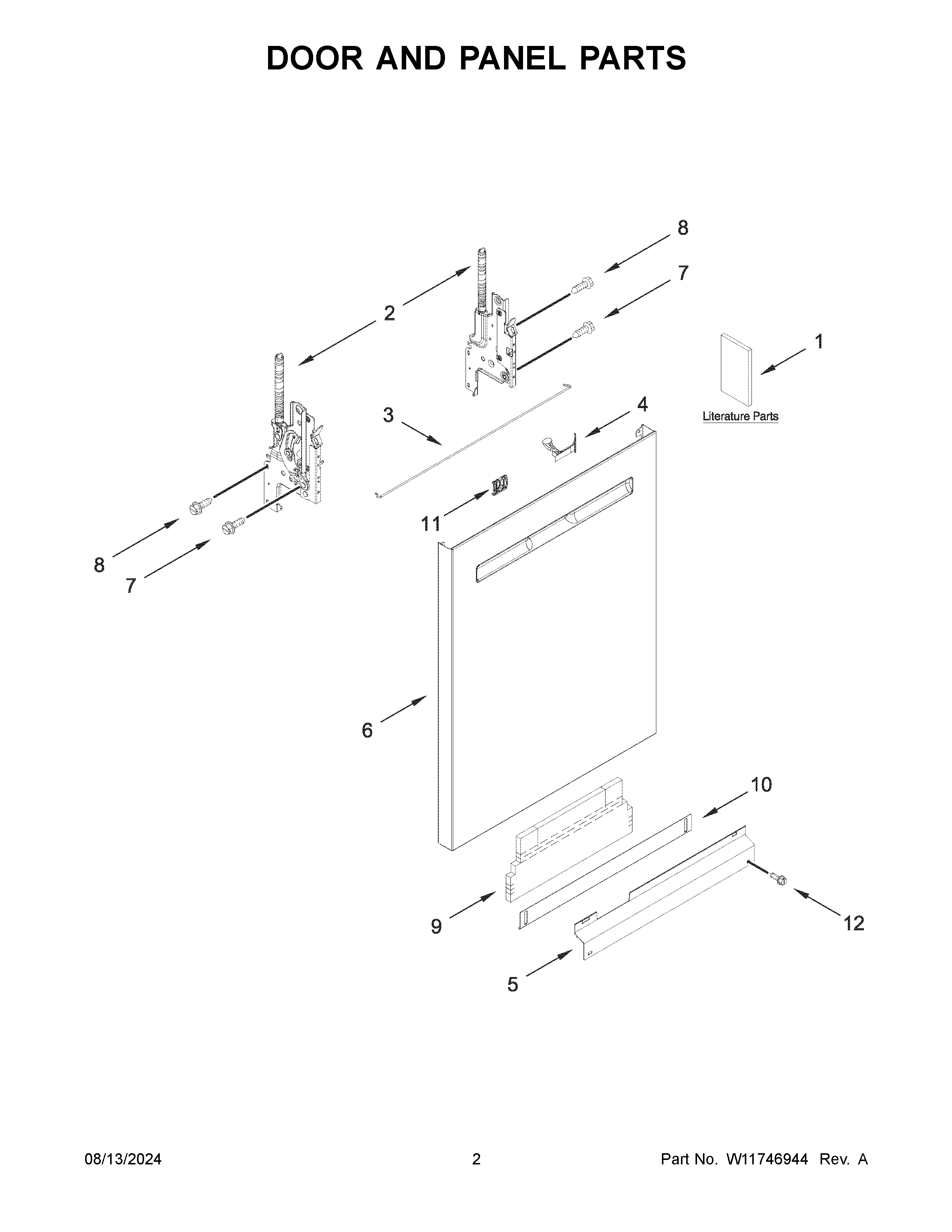 Door and panel parts