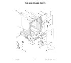 Maytag MDPS6124RZ1 tub and frame parts diagram