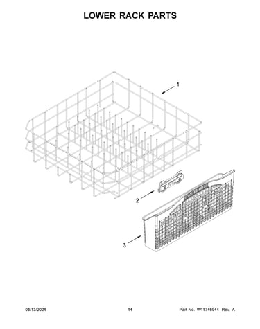 Lower rack parts