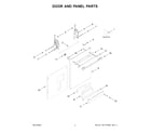 Jenn-Air JDPSS244PM1 door and panel parts diagram