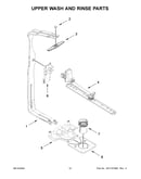 Upper wash and rinse parts