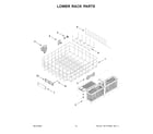 Jenn-Air JDPSS244PM1 lower rack parts diagram