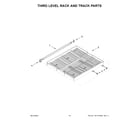 Jenn-Air JDPSS244PM1 third level rack and track parts diagram