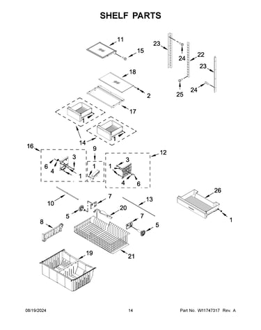 Shelf parts