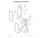 Whirlpool WRFF3436RZ00 refrigerator door parts diagram