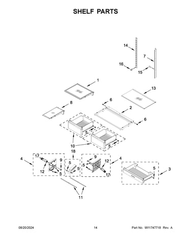 Shelf parts