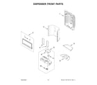 Whirlpool WRFF3436RZ00 dispenser front parts diagram