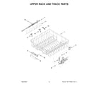 KitchenAid KDTM704KPS3 upper rack and track parts diagram