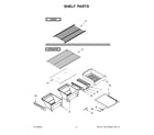 Whirlpool WRT138FFDW03 shelf parts diagram