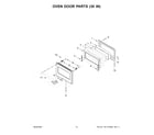 KitchenAid KFGC558JMH07 oven door parts (30 in) diagram