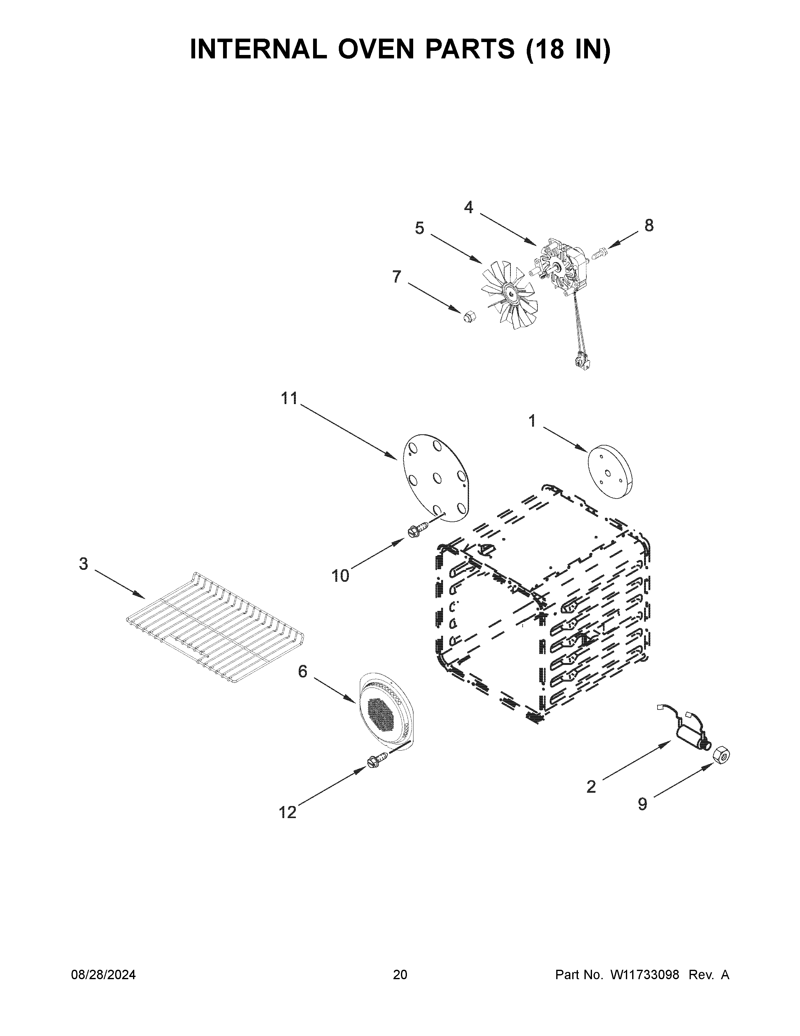 Internal oven parts (18 in)
