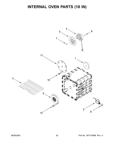 Internal oven parts (18 in)