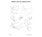 KitchenAid KRFC302EBS09 freezer liner and icemaker parts diagram