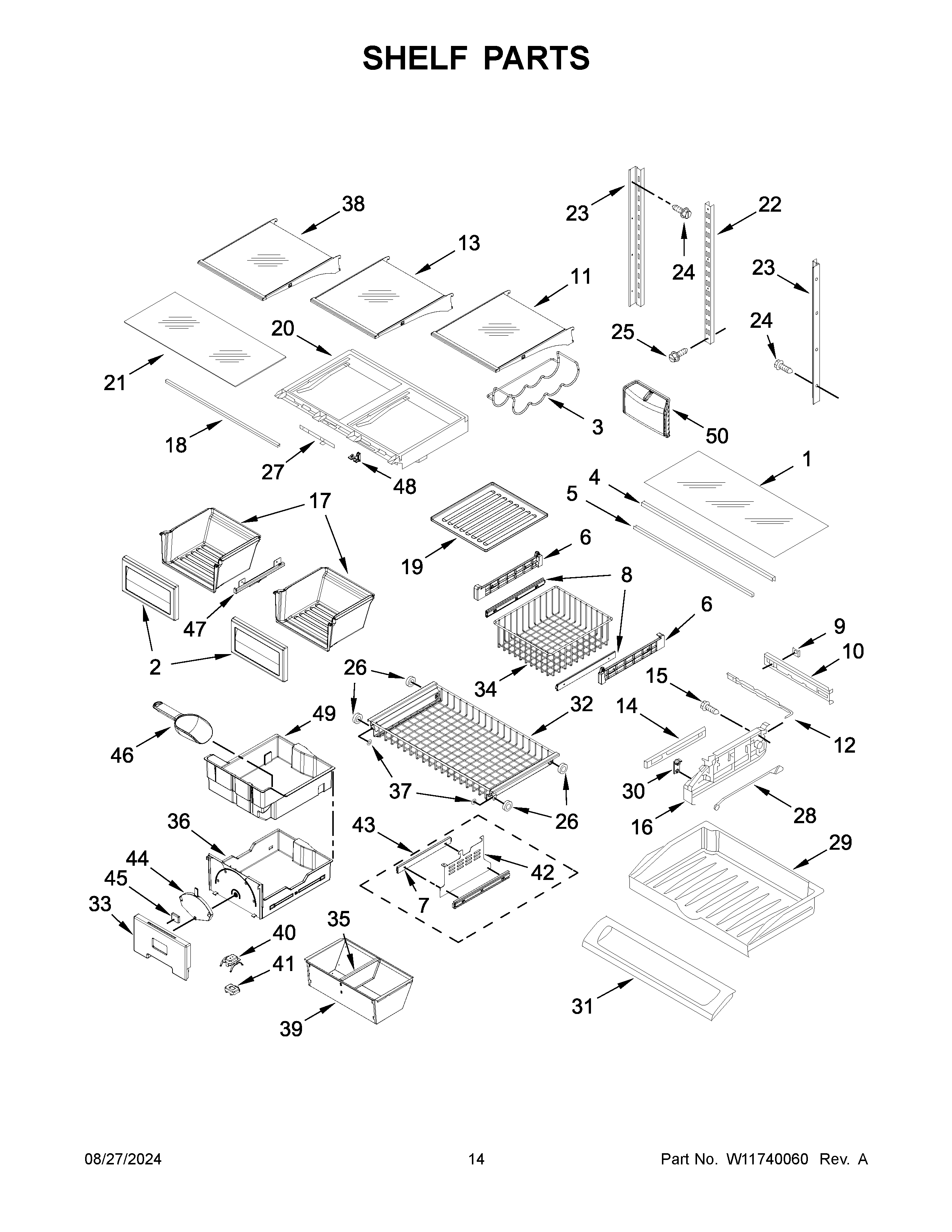 Shelf parts