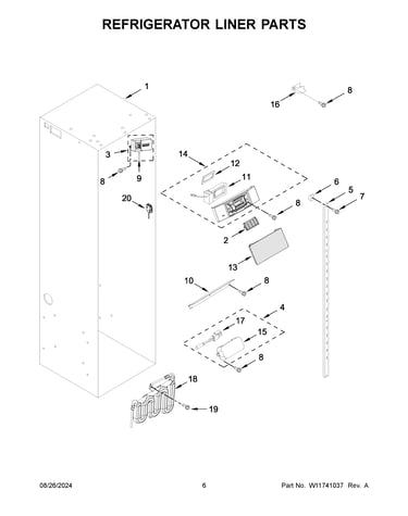Refrigerator liner parts