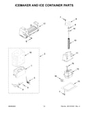 Icemaker and ice container parts
