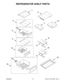 Refrigerator shelf parts