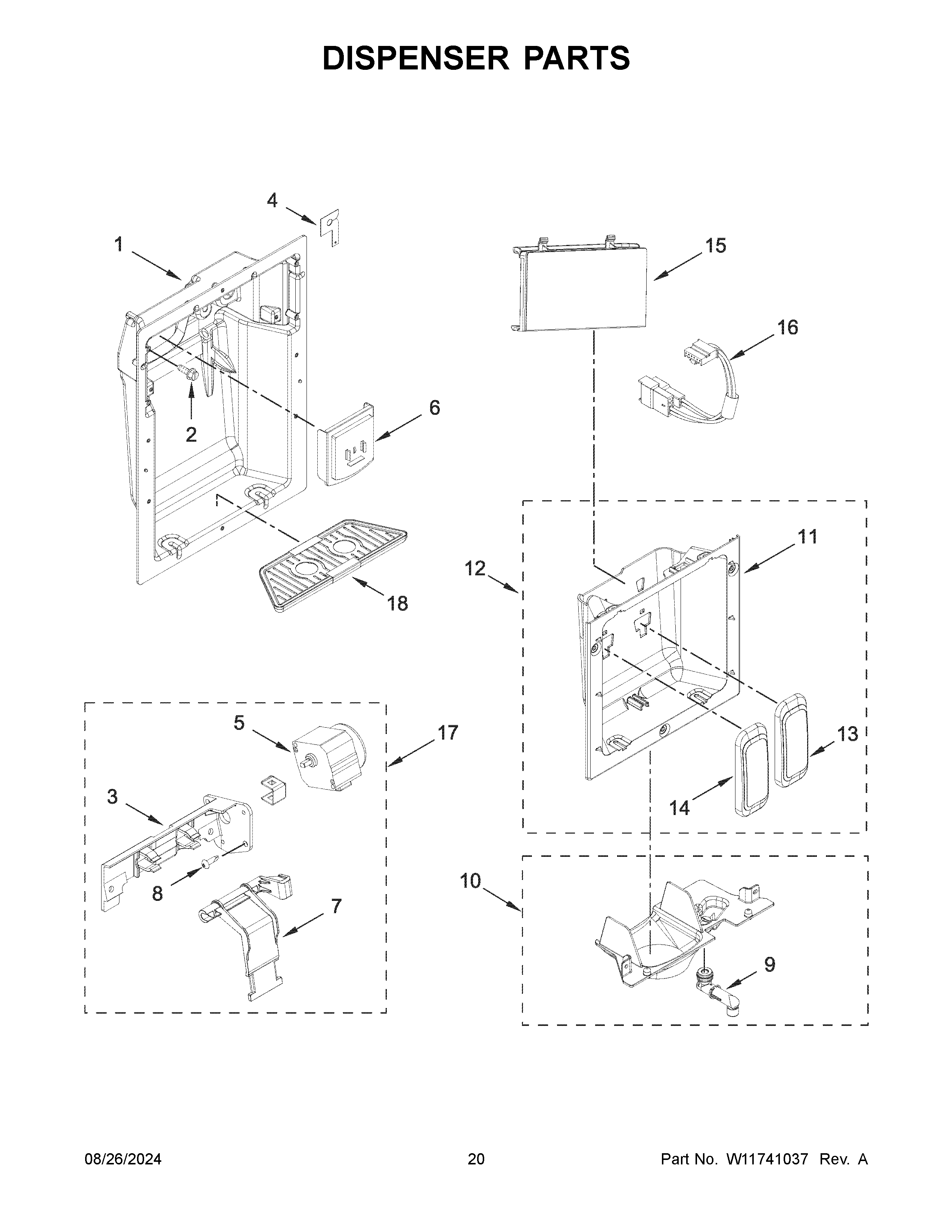 DISPENSER PARTS